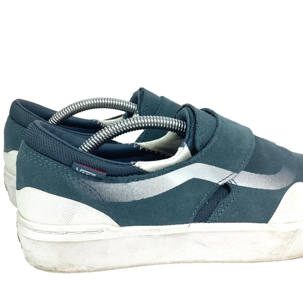 Vans Wafflecontrol Pro - Men's Sz 7.5 - Slate Blue Suede - Strap Low Skate Shoes